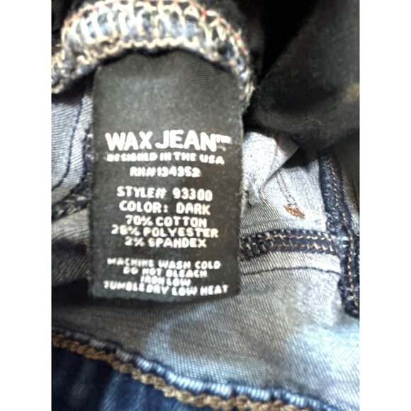 Wax Womens Jeans Butt, I Love You  Drstroyed Med Wash Skinny Roll Hem Size 9 - Picture 2 of 7